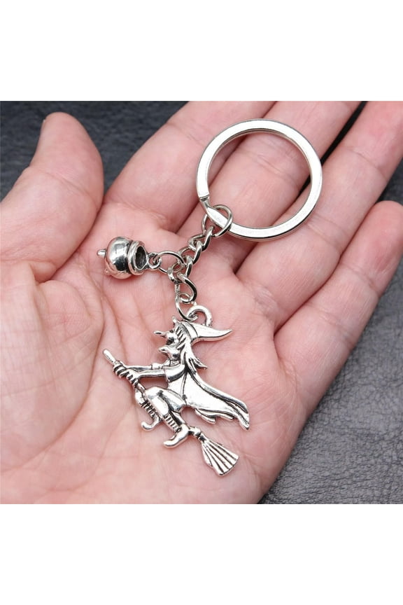 10 sets Tibetan Silver Charms Witch Censer Good LUCKY Key Chains DIY X10060