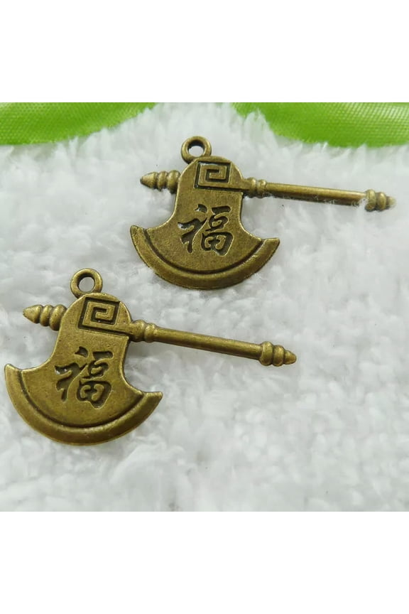 100 pcs bronze plated axe charms pendant 36x23mm B589