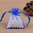 thumbnail image 1 of HOOUN 100Pcs 5 Size Organza Bag Sheer Bags Jewellery Wedding Candy Packaging Gift-Royal Blue-9x12cm, 1 of 7