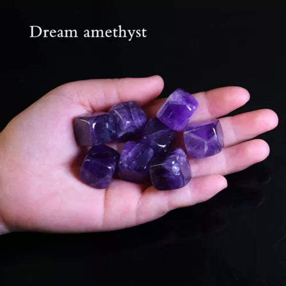 HOOUN 100g Bulk Lot Gemstone Cube Quartz Crystal Chakra Stone Specimen Healing Reiki - Amethyst