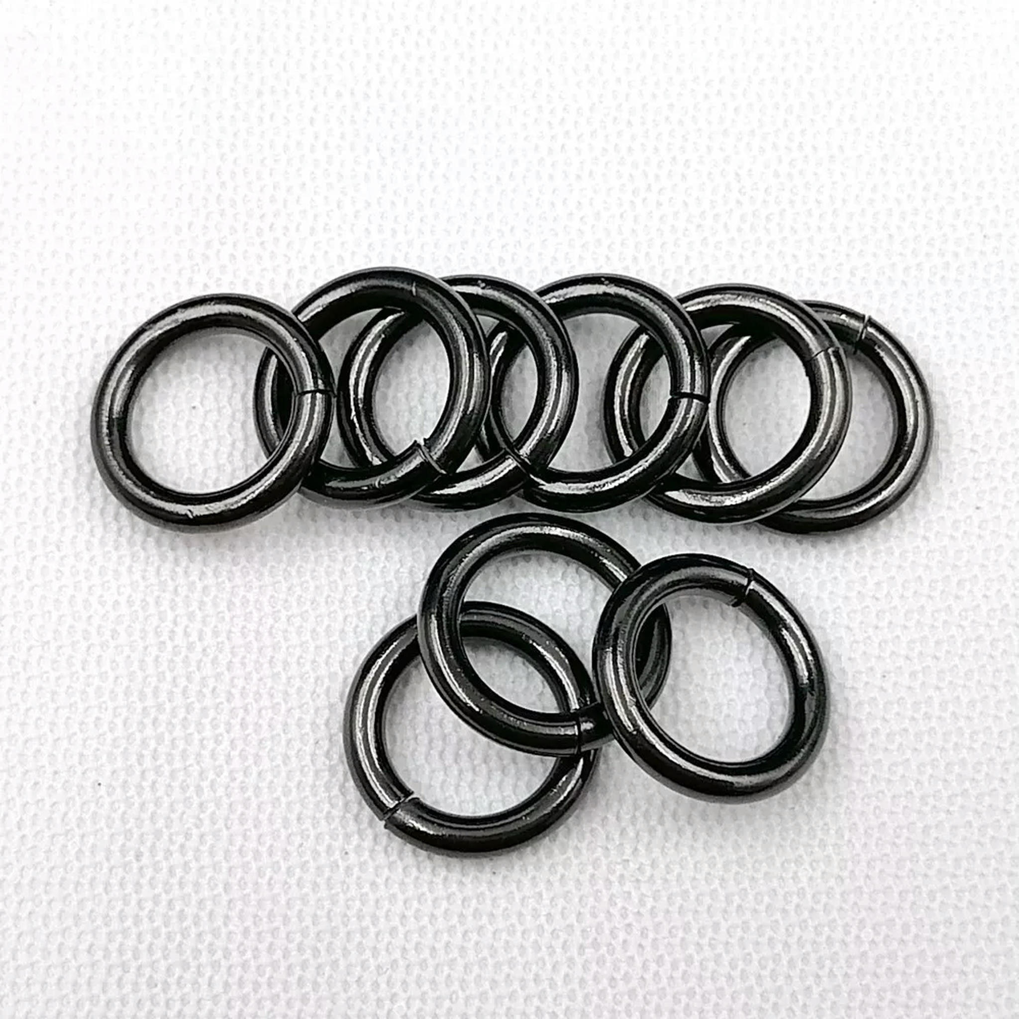 HOOUN 100pcs Black Wire Cutting Stainless steel Jump Rings Split Rings 3*18mm Huge DIY