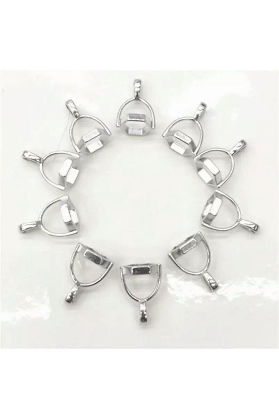 100pcs Crystal Pillar Pendants Clasps Stone Caps End Cap Jewelry Findings