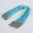 thumbnail image 1 of HOOUN 100pcs Mixed Color Wax Rope Necklace Pendants DIY String Rope Lobster Clasp-Lake Blue-2.0mm (thick), 1 of 9