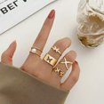 thumbnail image 1 of HOOUN 10PCS Gold Color Vintage Ring Creative Retro Joint Ring Pearl Zircon Finger R:yq-A16, 1 of 9