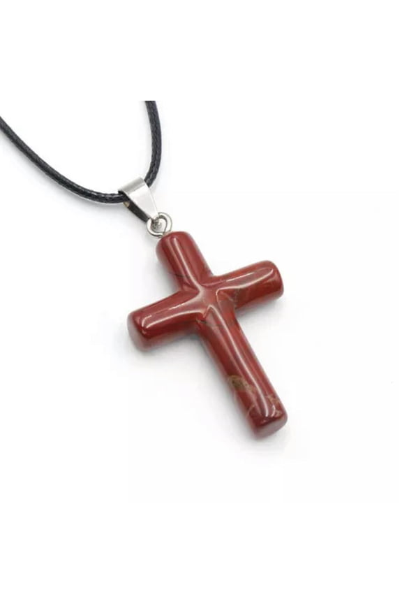 10Pcs Charms Natural Cross Shape Crystal Agate Gem Stone Pendants Jewelry Making-Multicolor stone