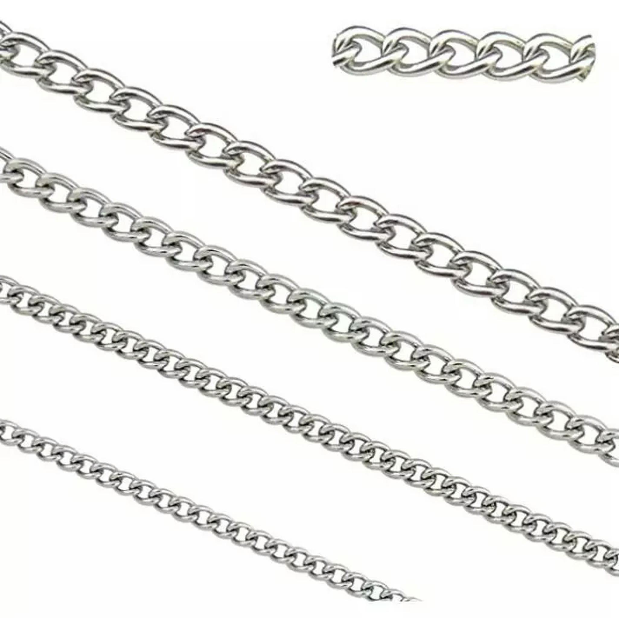 HOOUN 10meter 4mm Stainless Steel Cowboy Chains Findings Fit for Jewelry Making & DIY