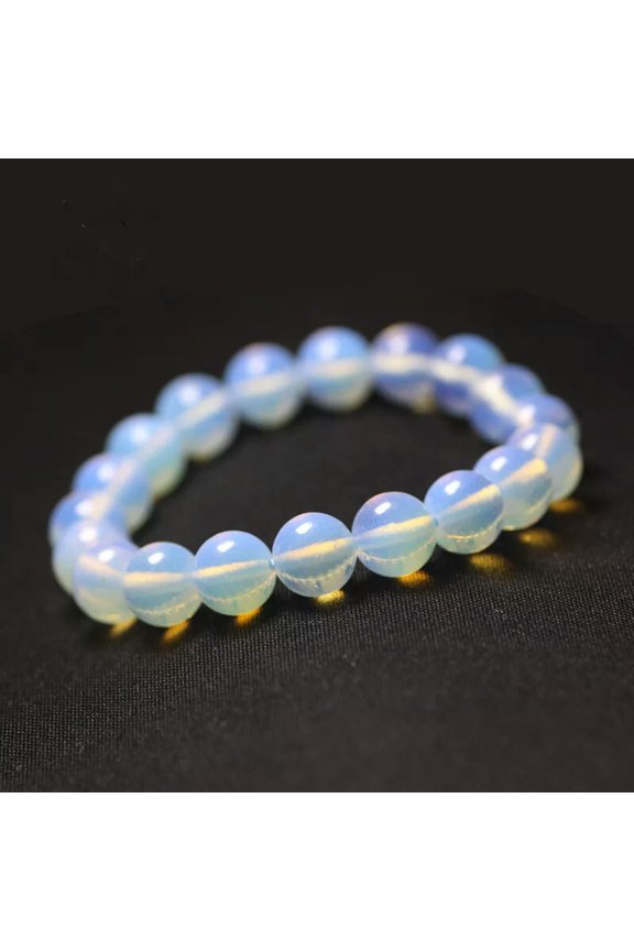 10mm Opalite Natural Stone Bracelet for Protection & Positive Energy
