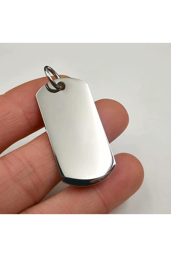 10pcs 20*40mm Army Card Dog Tag Stainless Steel Pendants Charms Jewelry Marking