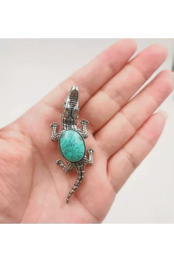 10pcs Amethyst Agate Gem Animals Stone Ball Pendant Magic Reiki Healing Amulet-Green Turquoise