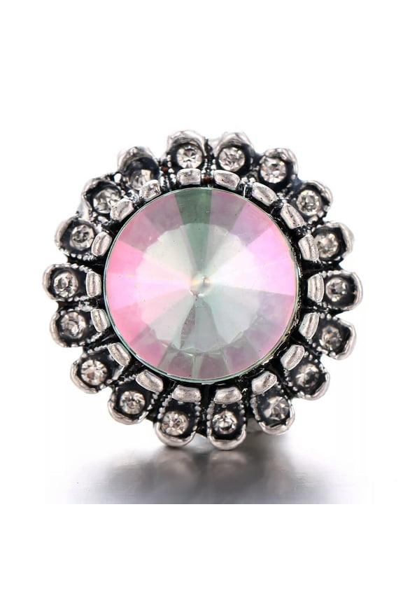 10pcs Crystal Chunk Charm Ginger Snap Button Fit 18mm Snap Jewelry N1044