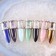 thumbnail image 1 of HOOUN 10pcs Mixed Natural Stone Bullet Chakra Pendulum Pendants Energy Reiki Healing, 1 of 8