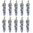 thumbnail image 1 of HOOUN 10pcs Natural Sodalite Stone Hexagonal Prism Healing Point Pendant DIY Necklace, 1 of 3