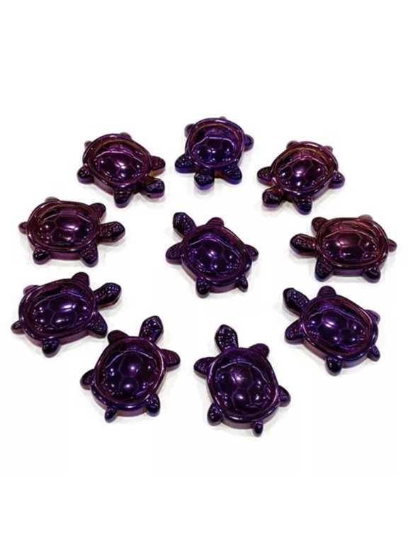 10pcs Red Carved Hematite Turtle Pendant Bead 40x40x7mm Jewelry Making