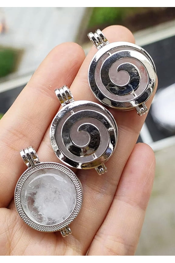 10pcs Rock Quartz Gems Tornado wealth Pendants Box Chakra Reiki Healing Amulet