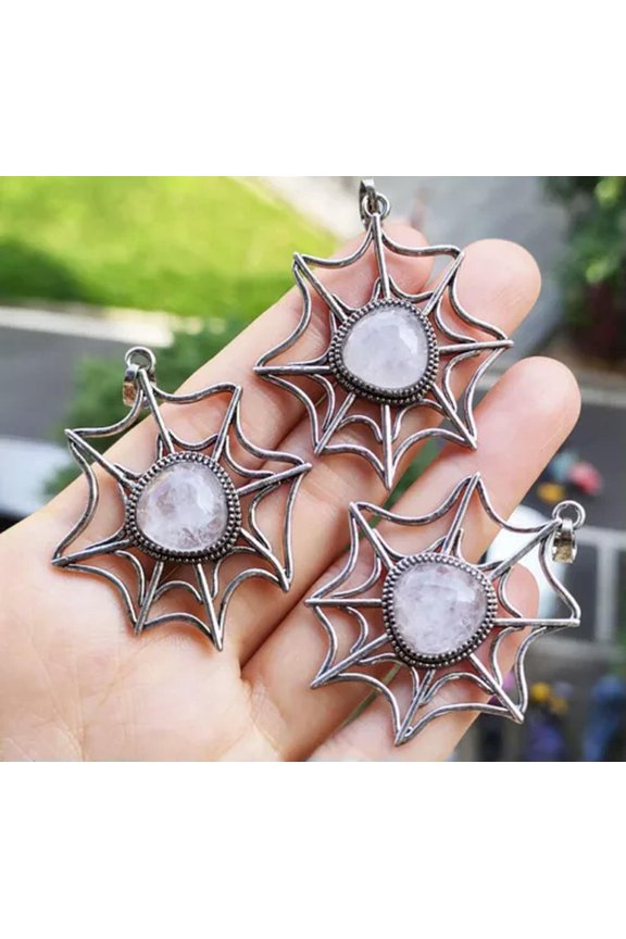 10pcs Rose Quartz Love net Pendants Magic Reiki Healing Amulet