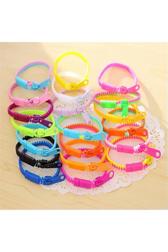 10x Zipper Bracelet Sensory Toy Stress Relief Better Focus For Autism Y X-qy@