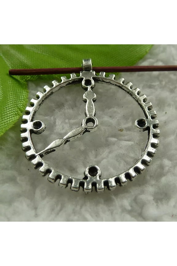 112pcs tibet silver clock charms pendant 35X30mm B3981