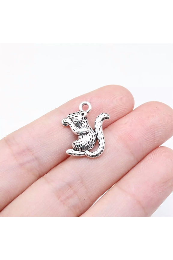 120 Pcs Antique Silver squirrel Charms Pendant 18x15MM B16767