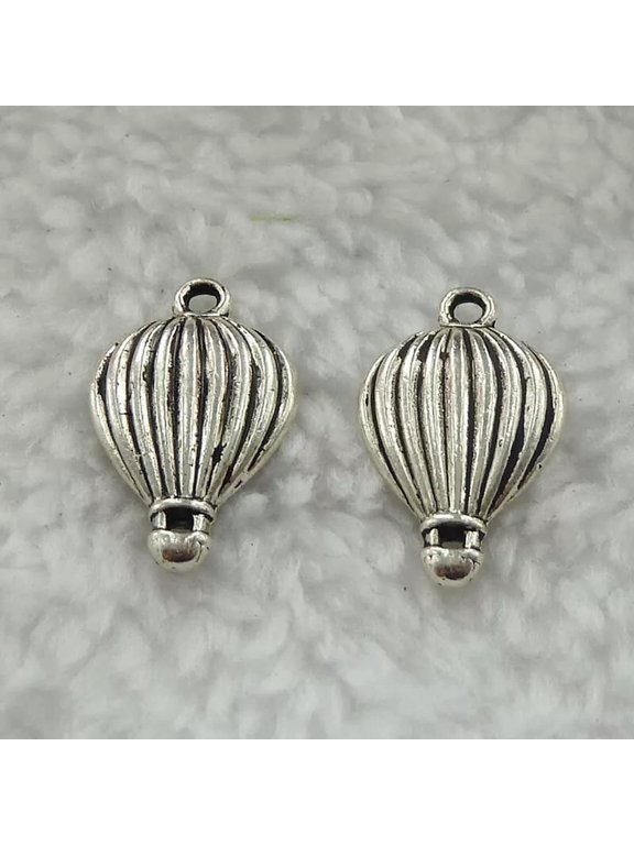 120 pcs tibet silver fire balloon charms 21x13mm B310