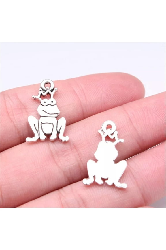 126 Pcs Antique Silver frog Charms Pendant 22x14MM B12660