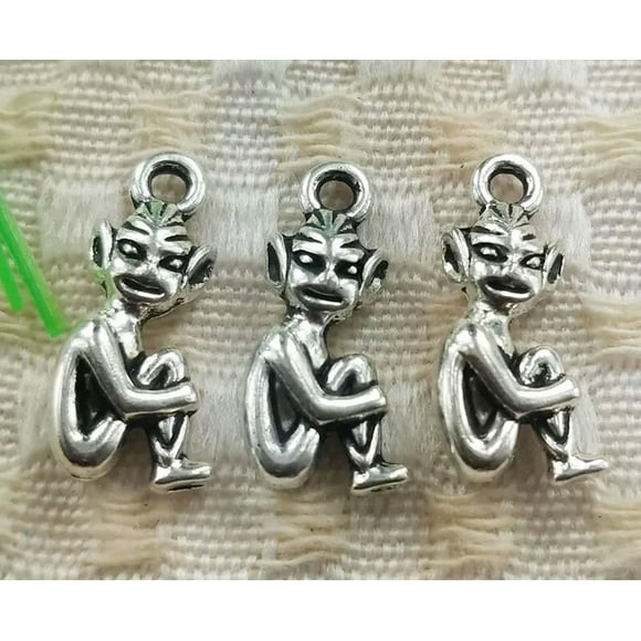 129 Pcs Tibetan Silver monkey Charms Pendant 20x9MM S5013 DIY Jewelry Making