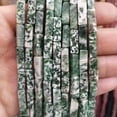 thumbnail image 1 of HOOUN 13x4mm Natural GemStone Rectangle Tube Loose Beads for Jewelry Making DIY 15.5''-Green spot stone-4x13mm About 28PCS, 1 of 9