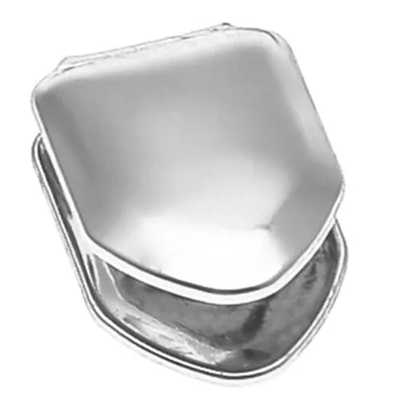 HOOUN 14K Gold Plated HipHop Teeth Grill False Whitening Plated SmallSingle Tooth C:yq-Silver