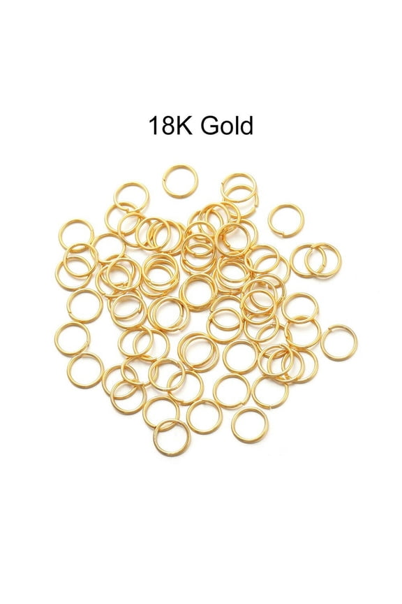 14K Real Gold Plated Brass Metal Material Open Jump Ring Diy for Jewelry Making-18k gold-3MM-200PCS