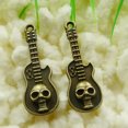 thumbnail image 1 of HOOUN 150 Pcs Bronze Plated Skull Guitar Charms Pendant 31X11MM S073 DIY Jewelry Maki, 1 of 5