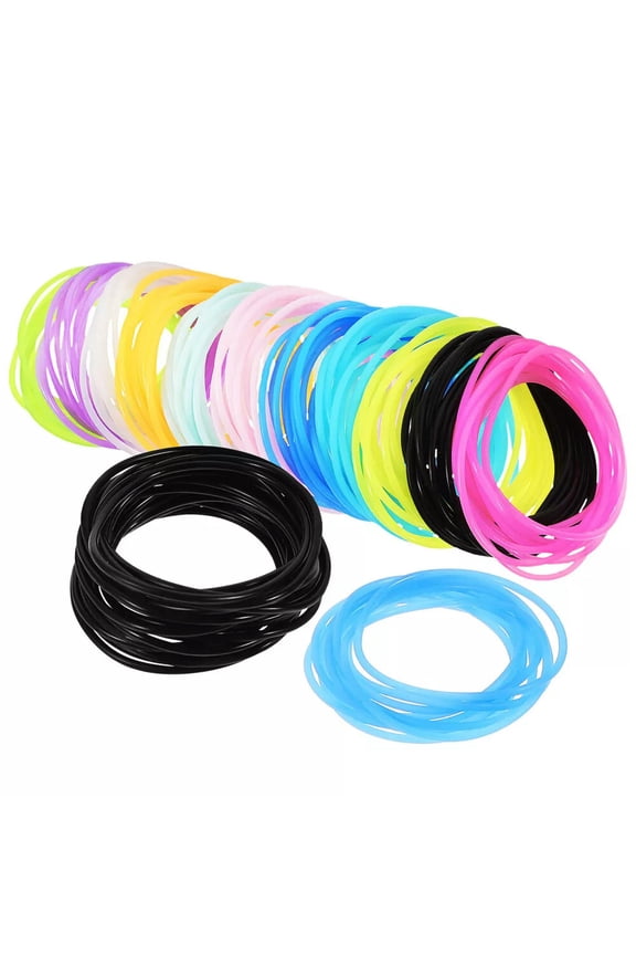 150 Pcs Neon Jelly Bracelets Colored Wristbands Night Luminous Silicone