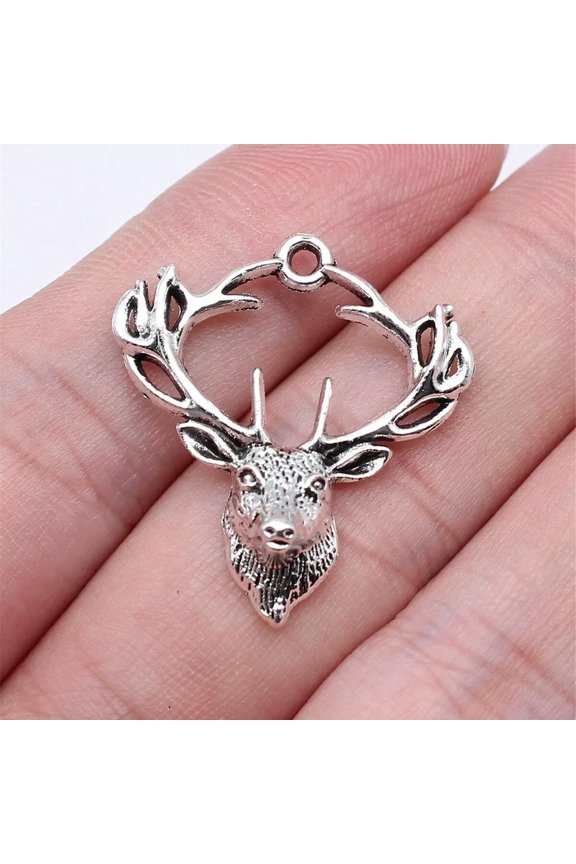 150 Pcs Tibet Silver Deer Charms Pendant 28X16MM Diy Crafts B17238