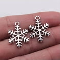 thumbnail image 1 of HOOUN 150 Pcs Tibet Silver Snowflake Charms Pendants 22X17MM 1.6g Diy Crafts B15065, 1 of 3