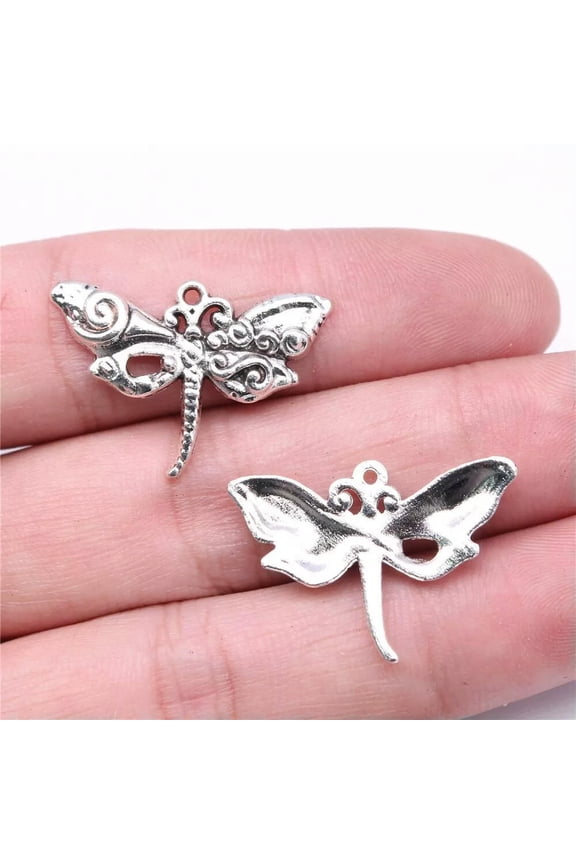 160 Pcs Antique Silver dragonfly Charms Pendant 28x20MM B15815