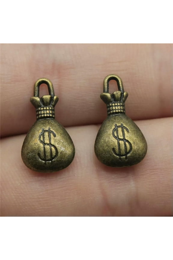 160 Pcs Bronze Plated Moneybag Charms 17X10MM A10514