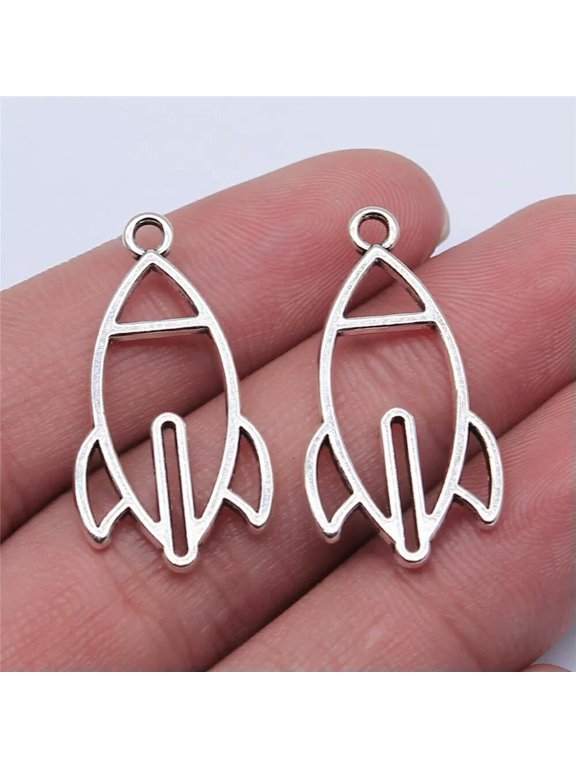 160 Pcs Tibet Silver Rocket Charms Pendants 30X16MM 1.5g Diy Crafts B15497