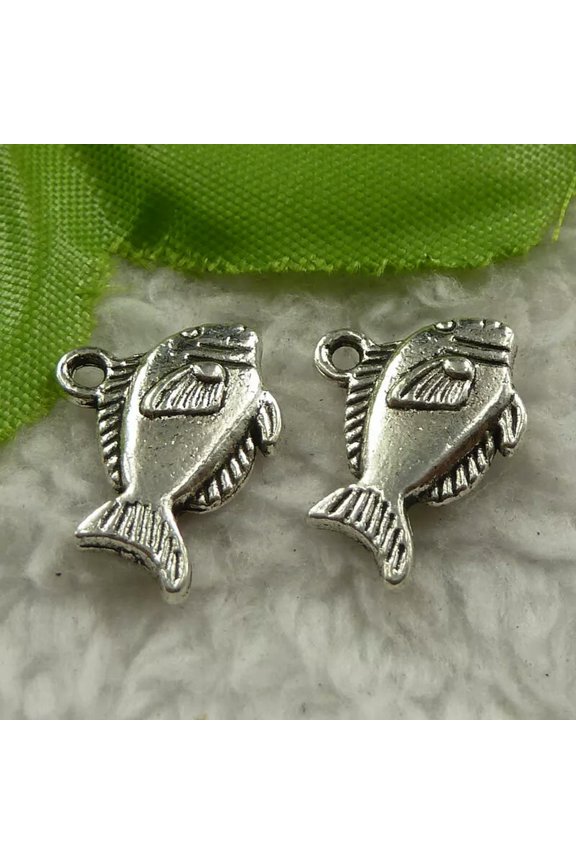 160 pcs tibet silver fish charms 18x14mm B4285