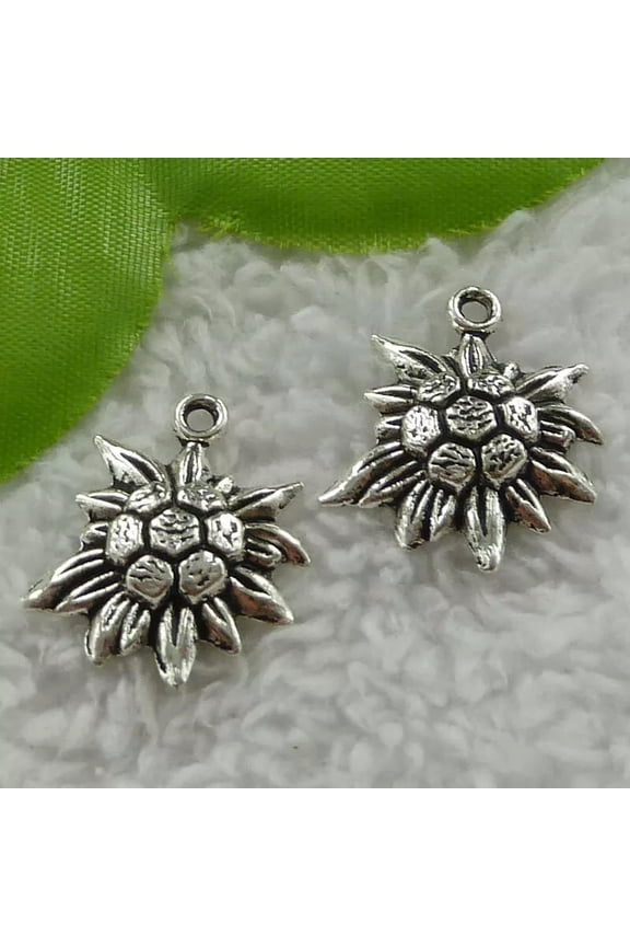 160 pcs tibet silver sunflower charms 24x21mm B3642
