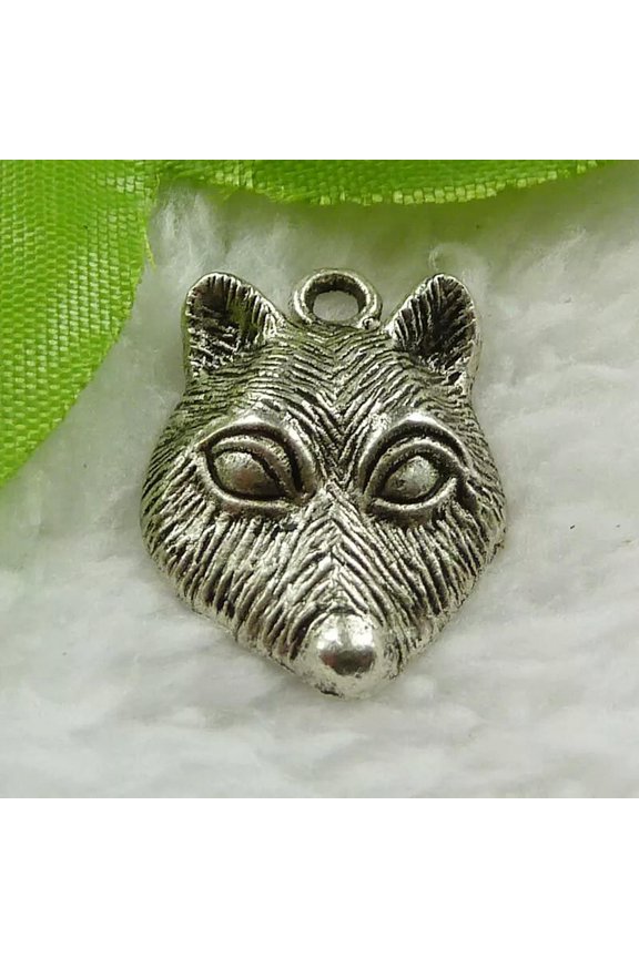 160pcs tibet silver wolf head charms 24X17mm B1075