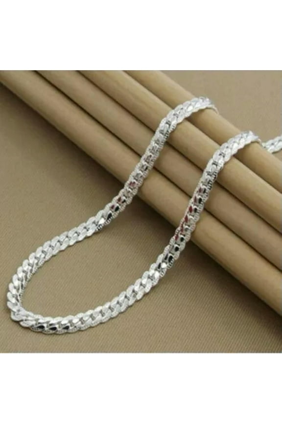 18" -24" Mens Womens 925 Sterling Silver 5mm Wide Snake Chain Necklace-24 in