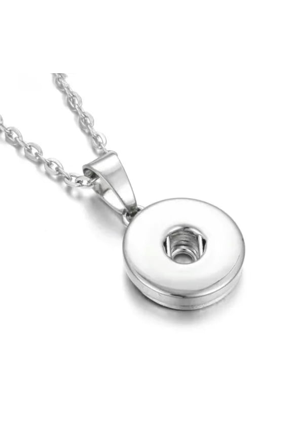18mm Snap Button Necklace with 60cm Chains Vintage Snap Pendant for Women-Color 3