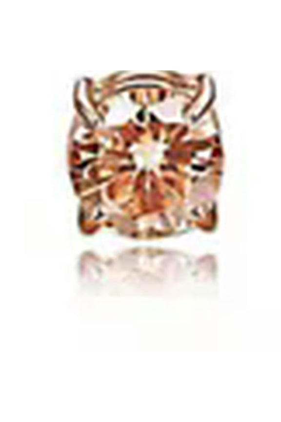 1PC Fake Earring Magnet Ear Clip Zircon Earring Zircon Ear Clip No Hole Punk -rose gold-6mm