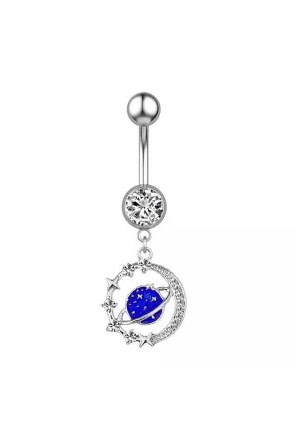 1PC Navel Piercing Belly Button Rings Body Piercing Jewelry Crystal Accessories-Star