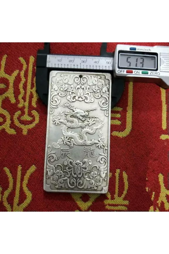 1PC Tibetan Silver Tibet Statue Chinese Zodiac Amulet Thangka Feng shui-Dragon