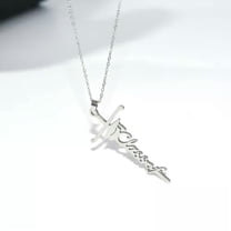 HOOUN 1PCS Stainless Steel Graduation Season Class Letters Pendant Chain Necklace-Silver