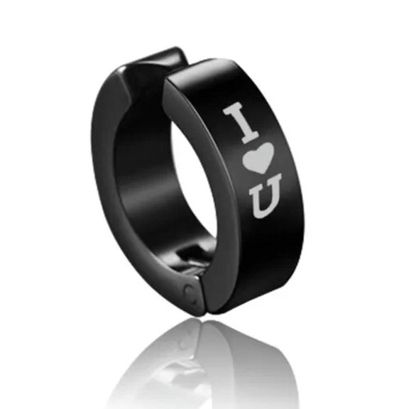 HOOUN 1Pc Ear Hoop Non Piercing Earring Titanium Steel Ear Cuff Ear Clip for Men-IOU