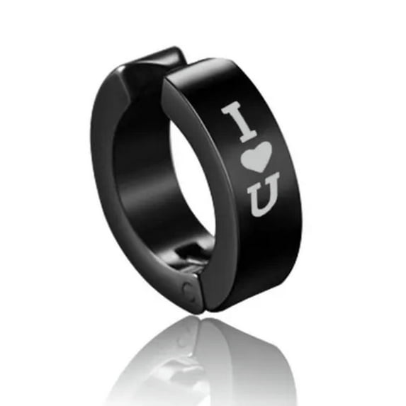 HOOUN 1Pc Ear Hoop Non Piercing Earring Titanium Steel Ear Cuff Ear Clip for Men-IOU