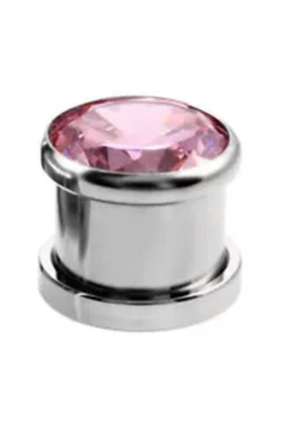 1pc Ear Tunnel Piercing Expander Earring Flesh Ear Plug Gauges Piercing Jewelry -pink-5mm