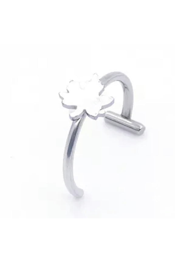 1pc Heart Lip Clip Cuff C-shaped Septum Piercing Fake Body Piercing Non Piercing-Silver F