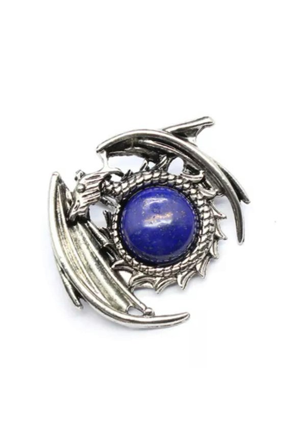 1pc Natural Wing Dragon Bead Crystal Pendant Pterosaur Quartz Jewelry Reiki Gift-Lapis Lazuli-1PC (Random Pick)