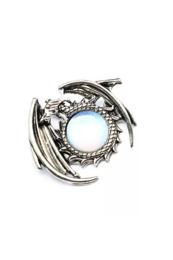 1pc Natural Wing Dragon Bead Crystal Pendant Pterosaur Quartz Jewelry Reiki Gift-Opal-1PC (Random Pick)